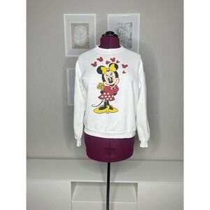 Vintage 90's Disney Classic Minnie Mouse Sweater Large Crew Neck Made In USA